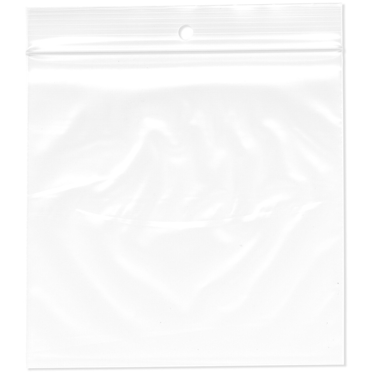 Plymor 5" x 5", 2 Mil with Hang-Hole Zipper Reclosable Plastic Bags